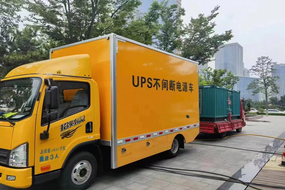 汉阳发电机租赁施工现场