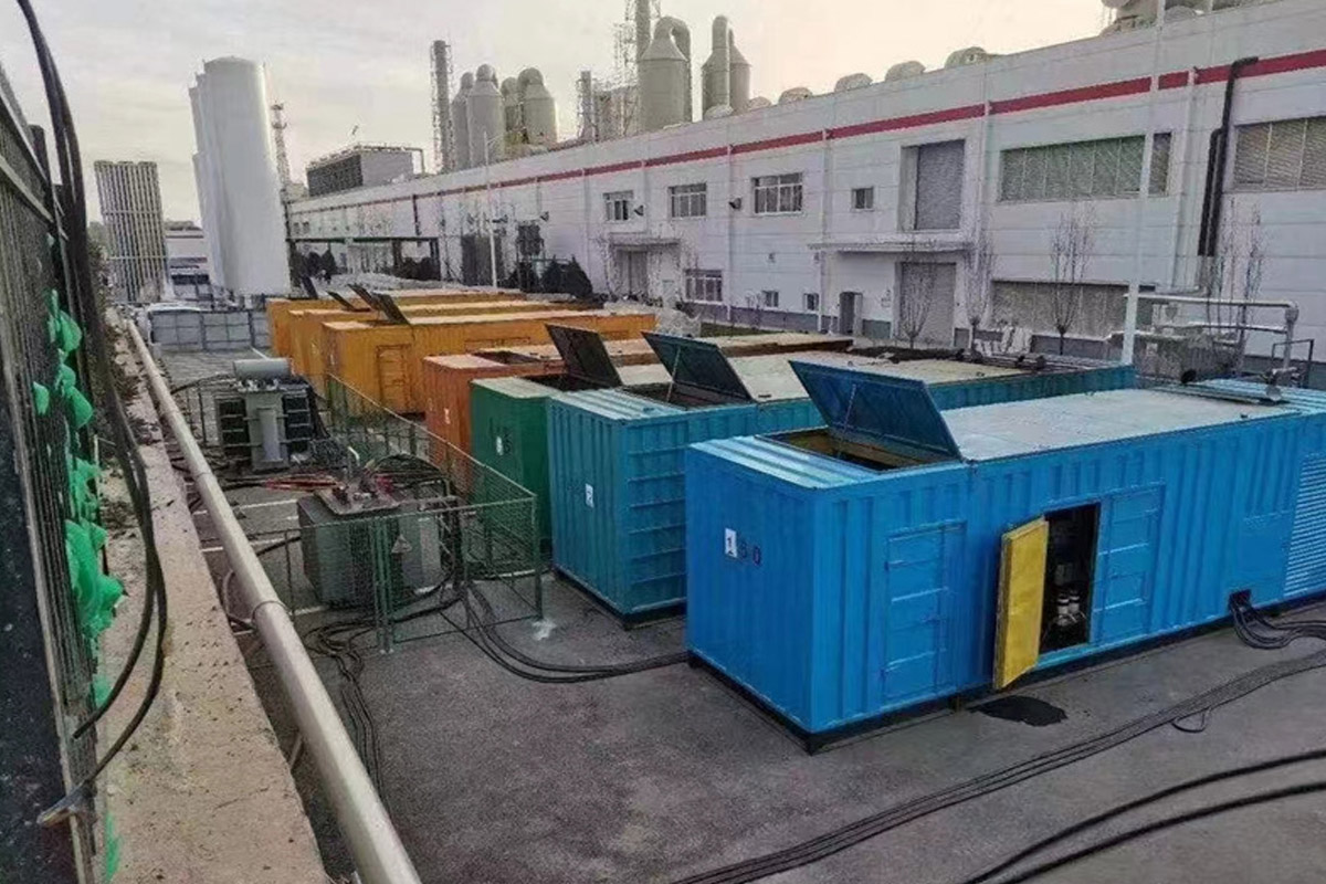 汉阳发电机租赁施工现场